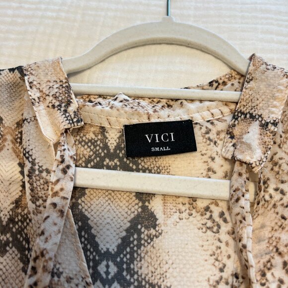 Vici Collection Flowy Snakeskin Dress - Picture 3 of 4